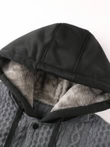 Manfinity Homme Giacca con cappuccio a tinta unita a maniche lunghe per uomo