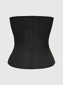 SHAPORA حامل الخصر الرياضي الذي يغلق بسوستة للنساء للتنحيف - الأسود - مشاهدة 2