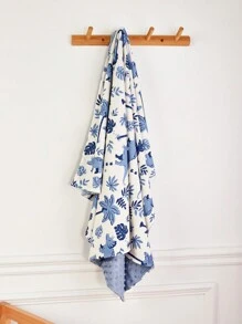 Cozy Pixies 1pc Cozy Pixies Soft & Skin-Friendly Infant Dinosaur Print Layered Blanket, Blue Love Valentine