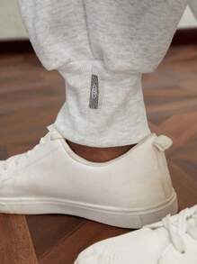 AKNOTIC Business Casual 男士针织修身长款直筒休闲慢跑宽松运动裤，适合秋季