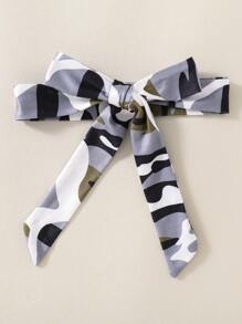 2 件套女童简约军绿色迷彩上衣和蓝色裤子套装 - 彩色 - 查看 6