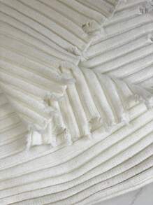 Chiquease 女士3D爱心装饰长袖套头毛衣，秋冬针织套头衫 - 白色 - 查看 6