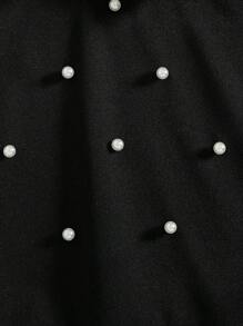 SHEIN Elladie kids Young Girl New Style 2 In 1 Sweatshirt Collared Loose Blouse - Black - View 6