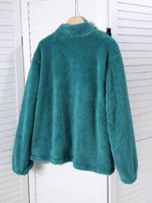 Teen Boys' Reversible Fleece Casual Basic Jacket, Autumn & Winter