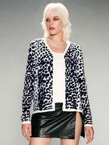 Manfinity VCAY Áo len cardigan cổ tròn dài tay thời trang dạo phố cho nam, phù hợp cho mùa thu/đông - Nhiều màu - Xem 5