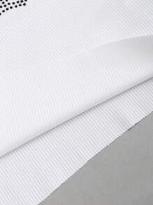 SHEIN Unity 女士字母水钻装饰无袖圆领背心 - 白色 - 查看 6