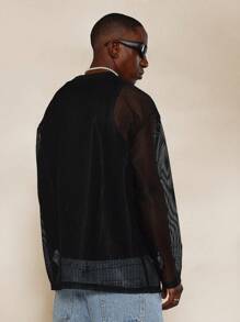 SUMWON Mesh Tee With Front Flock Graphic