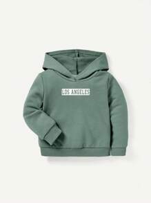 Cozy Pixies Cozy Cub Baby Boy Solid Color Sweatshirt With Letter Print - Green - View 3