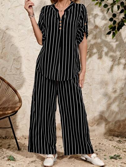 EMERY ROSE Women 2 Pieces Set, Long Sleeve Blouse, Fall/Winter Clothes