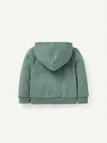 Cozy Pixies Cozy Cub Baby Boy Solid Color Sweatshirt With Letter Print - Green - View 2
