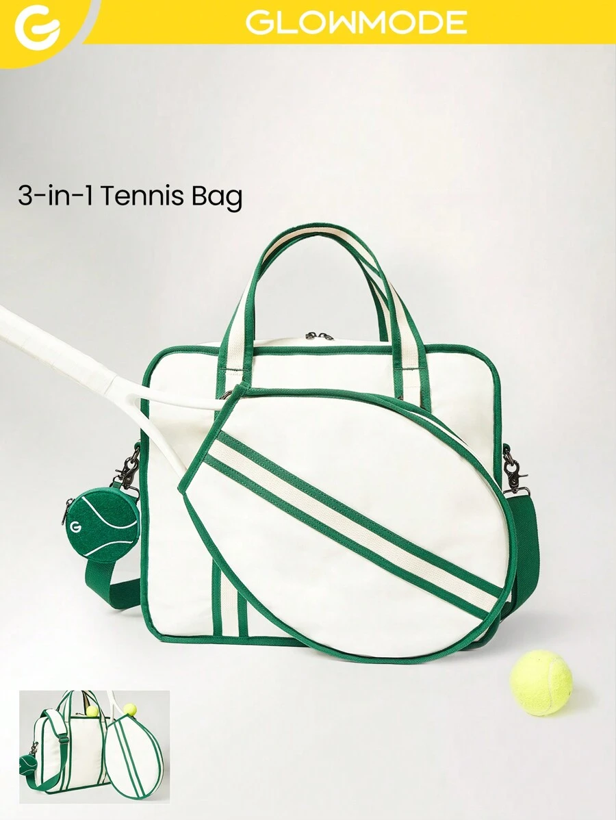 GLOWMODE 22L Champion 3-In-1 Detachable Tennis Tote Bag - White - View 1