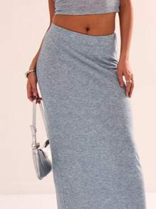 MUSERA Chân váy maxi xẻ tà bên hông, thanh lịch, gợi cảm, thích hợp cho mùa hè, dự tiệc Lễ Phục Sinh. - Màu xanh lam - Xem 5