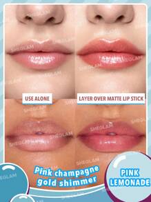 Hello Kitty｜SHEGLAM Poolside Perfection Lip Glaze-Pink Lemonade Moisturizing Lip Gloss High-Shine Glossy Glow Non-Sticky Liquid Lipcolor Liquid Lipstick Lip Oil Lip Care Hydrating Non-Sticky Lip Makeup Graduation Birthday Holiday Summer Fall Autumn Y2K Fancy Fashion Women Makeup Cosmetic Party Beach Travel Camping Outdoors School Campus Trip Festivals Decor Gift Present Rose Girl Cosplay Best Color Charm Vibe