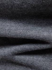 Manfinity Homme Jersey casual de cuello alto de unicolor para hombre, manga larga, otoño/invierno