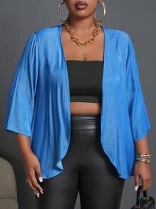 Slaydiva Plus Size  Casual Solid Color Teacher Outfits Fall Women Clothes Jacket