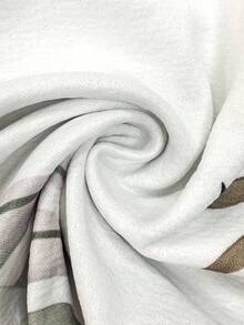 Chiquease Bộ 2 áo hai dây đơn giản màu trơn và quần short in họa tiết cho nữ, thường ngày - Màu be - Xem 5