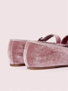 CUCCOO DOLLMOD Women's Fashionable Versatile Casual Suede Flats Spring Shoes Spring Break Easter - Baby Pink - View 5