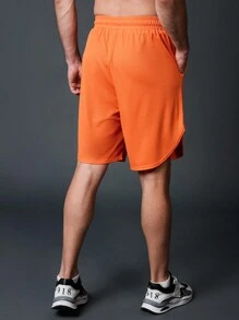 Manfinity Fitness 男友风男士抽绳腰口袋休闲健身运动短裤篮球上衣