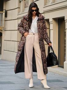 RueChic MAXI LEOPARD WOMEN WINTER COAT - Multicolor - View 4