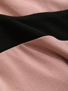 DAZY Women's Crew Neck Contrast Color Fitted Long Sleeve T-Shirt,Fall Women Clothes