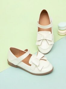 女童休闲圆头平底鞋，新款秋季款式 - 白色 - 查看 4