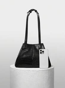 BizChic 女士时尚百搭黑色手提包 - 黑色 - 查看 6