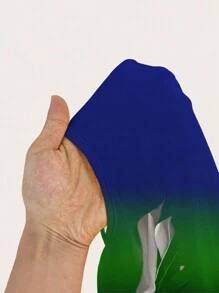 VaVaBold Váy đan xếp ly hở lưng màu ombre mùa hè cho nữ - màu xanh lá - Xem 5