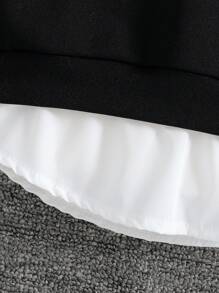 SHEIN Elladie kids Young Girl New Style 2 In 1 Sweatshirt Collared Loose Blouse - Black - View 7