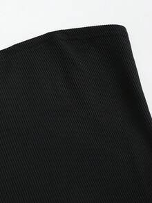 Sweetra 2 件套优雅复古小黑裙和高品质女士修身法式套装 - 黑色 - 查看 6