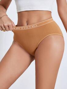 Bragas triangulares casuales con estampado de letras para mujer - Multicolor - Ver 3