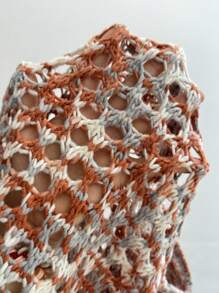 Chiquease 撞色圆领开襟针织毛衣，秋冬针织套头衫 - 彩色 - 查看 5