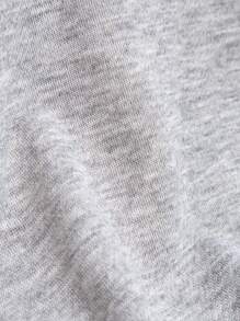 Chiquease Pull à capuche ample et décontracté avec manches raglan et imprimé de lettre pour femmes, automne-hiver