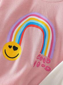 SHEIN Playful Pals 3pcs Baby Girls Cute Print Outfit Set - Multicolor - View 5