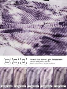 1件毯子,床上用品,柔软保暖,亲肤透气,轻盈蓬松,纯色系列,简约时尚设计,适用于沙发、卧室、客厅,全方位舒适,旅行必备,午睡毯,多种尺寸可选,可机洗,房间装饰,冬季装饰 - 淡紫色 - 查看 8