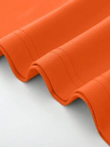 Manfinity LEGND Men's Casual Letter Print Short Sleeve T-Shirt, Summer - Orange - View 4