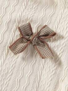 3-Piece Baby Girl Autumn/Winter Morandi Color Elegant Jacquard Knit Crew Neck Sweater Set, Adorned With Bow Decor, Suitable For Casual Outdoor, Home, And Party Occasions - Multicolor - View 7