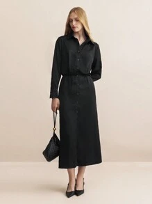BizChic Women's Elegant Commuter Shirt Dress Dress Work Dress