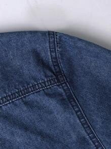 Manfinity Homme Men's Long Sleeve Embroidered Denim Shirt