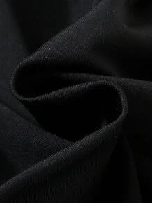 Baby Boy Solid Black Full Zip Long Sleeve & Leg Jumpsuit - Black - View 4