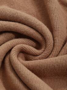 DAZY 男式厚圆领罗纹针织无袖背心 - 駝色 - 查看 2