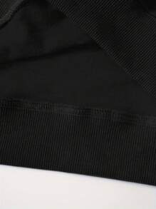 INAWLY 女士休闲宽松字母印花落肩圆领长袖运动衫，春秋季 - 黑色 - 查看 3