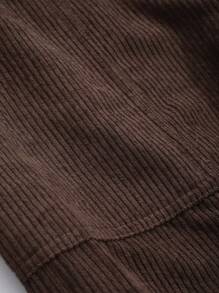 FRIFUL 女士纯色口袋宽松直筒休闲裤 - 咖啡棕 - 查看 8