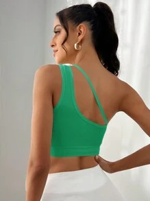 SHEIN Sport Studio Damen nahtloser Sport-BH Einfarbig