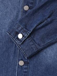 Manfinity Homme Men's Long Sleeve Embroidered Denim Shirt