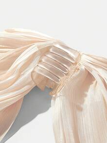 SHEIN MOD 1 Stück Haarklammer für Damen mit Schleife, geeignet für den Urlaub - Beige - Übersicht 7