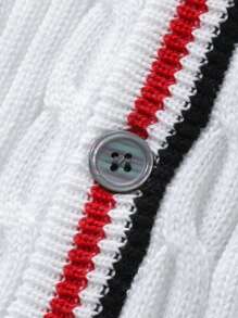 Claim Dot 男士休闲拼色条纹开衫，春秋款