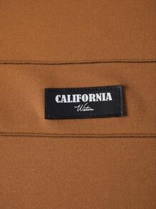 Manfinity Homme 男士春夏字母印花长袖休闲 Polo 衫 - 棕色 - 查看 7