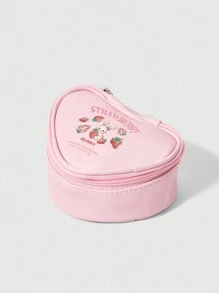 ROMWE Kawaii Monedero rosado con forma de corazón y conejo de dibujos animados, regalo de San Valentín 432419 - Multicolor - Ver 8