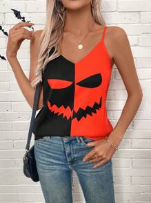 Chiquease Ombre Color Halloween Camisole Top - Multicolor - View 4