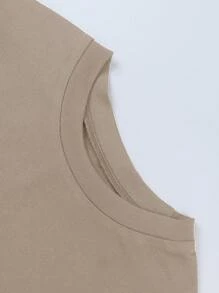 GlowEve Áo thun nữ tay ngắn cổ tròn màu trơn thường ngày, mùa hè - Nhiều màu - Xem 4